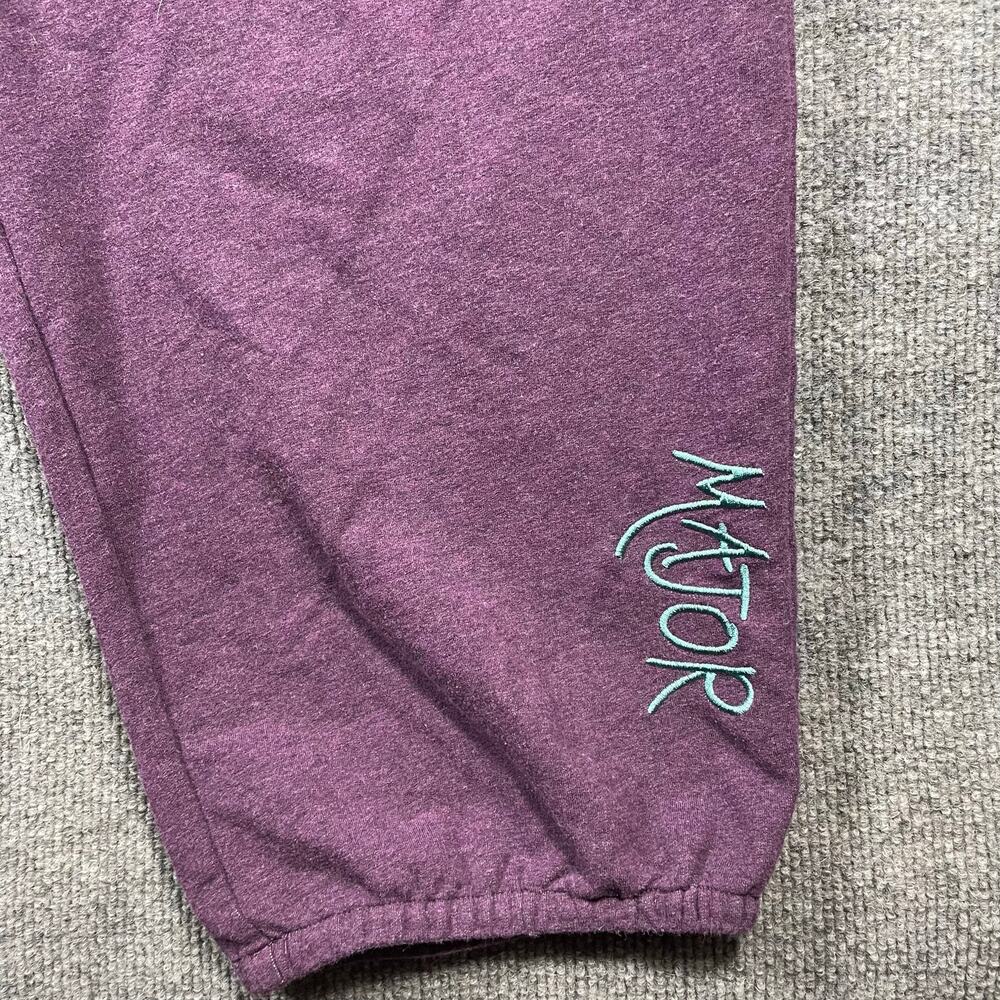 Logo Lounge Sweat Pants Women's Plus 3X Purple Drawstring Casual Stretch Relax - Picture 2 of 10